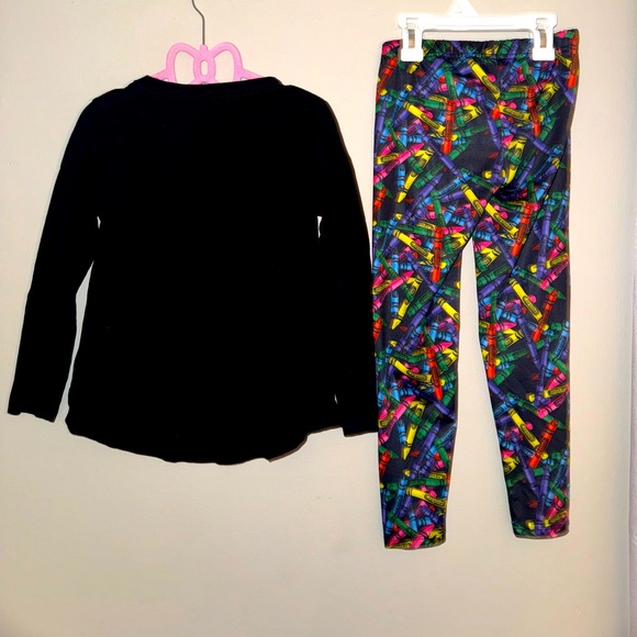 Crayola, girls matching leggings set, size 6X - Picture 3 of 4